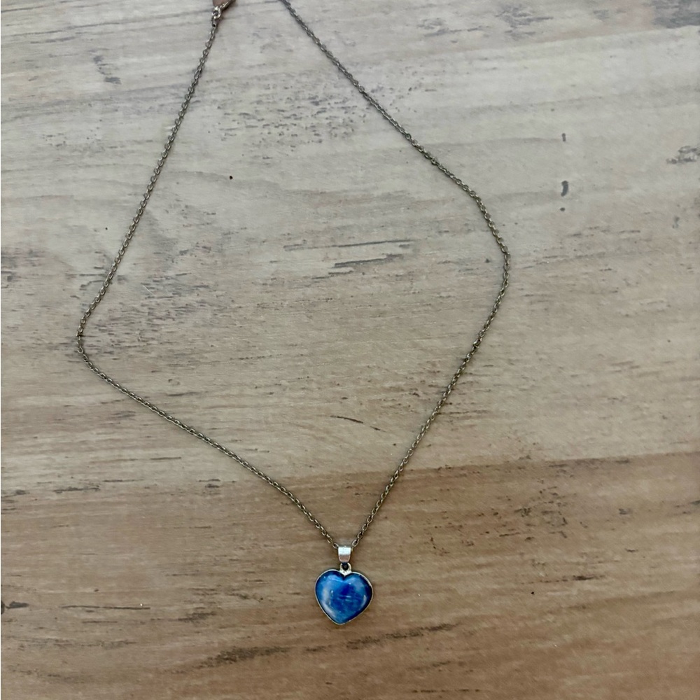 Vintage Blue Heart Necklace - Picture 5 of 5